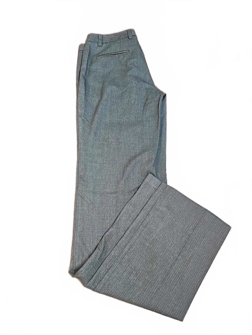 Nanette Lepore Charcoal Grey Pinstripe Tempting Trousers Dress Pants Size 4 NWT